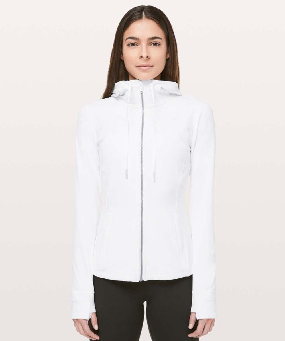 Lululemon white hooded define jacket - size 4